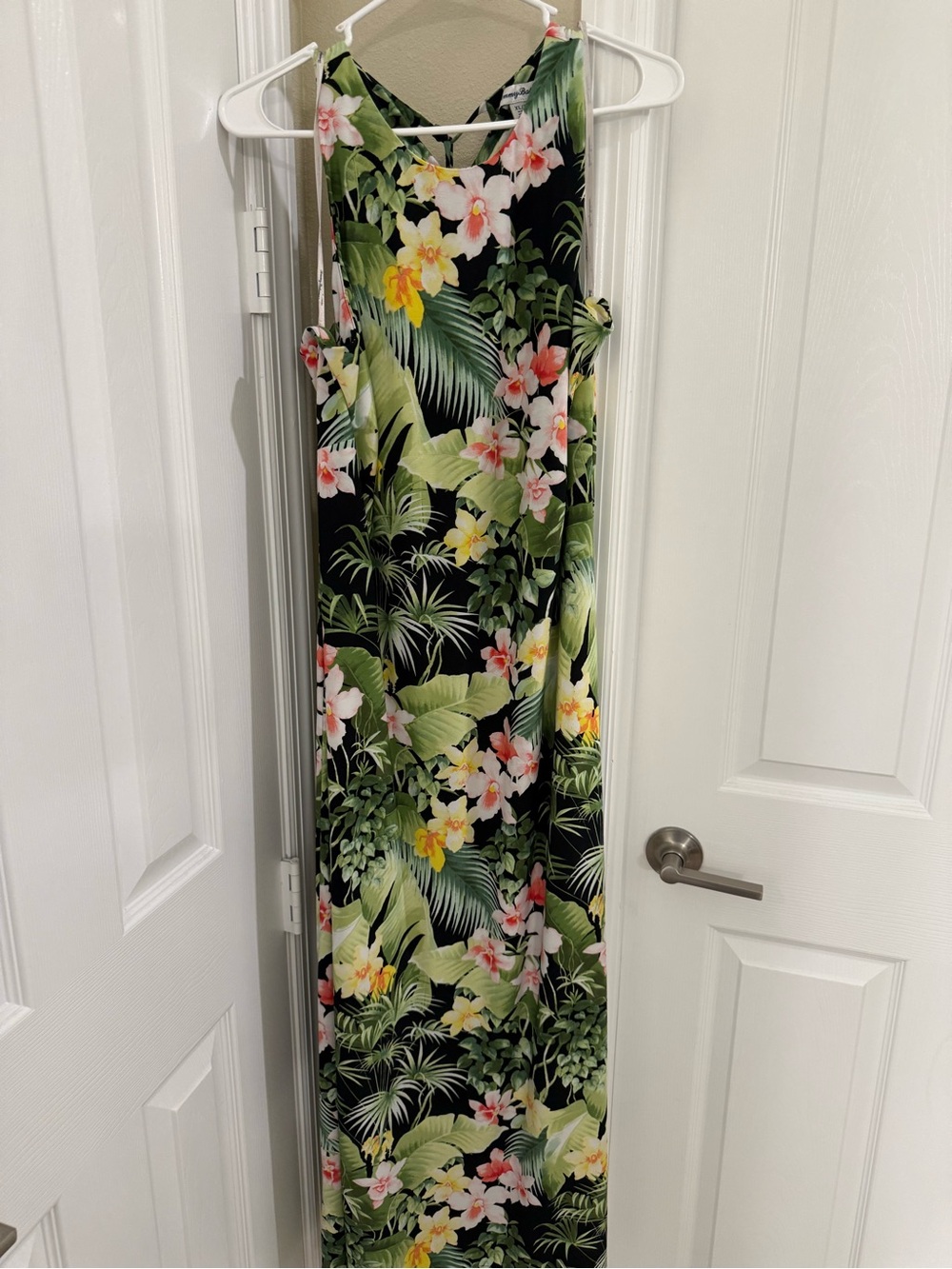 Tommy Bahama Black Tropical Floral Maxi Dress